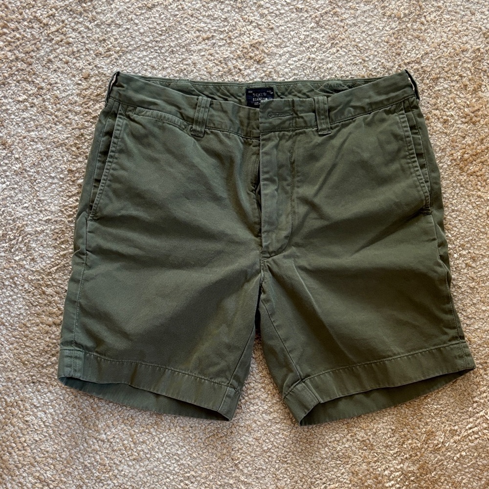 J. Crew Khaki Olive Green Men's Shorts, Size 30